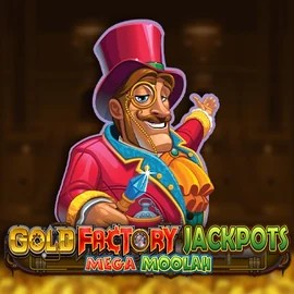 Gold Factory Jackpots Mega Moolah game by Aurum Signature Studios – logo hosted on Trickz Casino