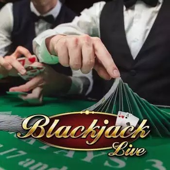 Live Blackjack online game logo by Evolution on trickzcasino.eu