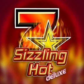 Sizzling Hot Deluxe online game logo by Novomatic on trickzcasino.eu